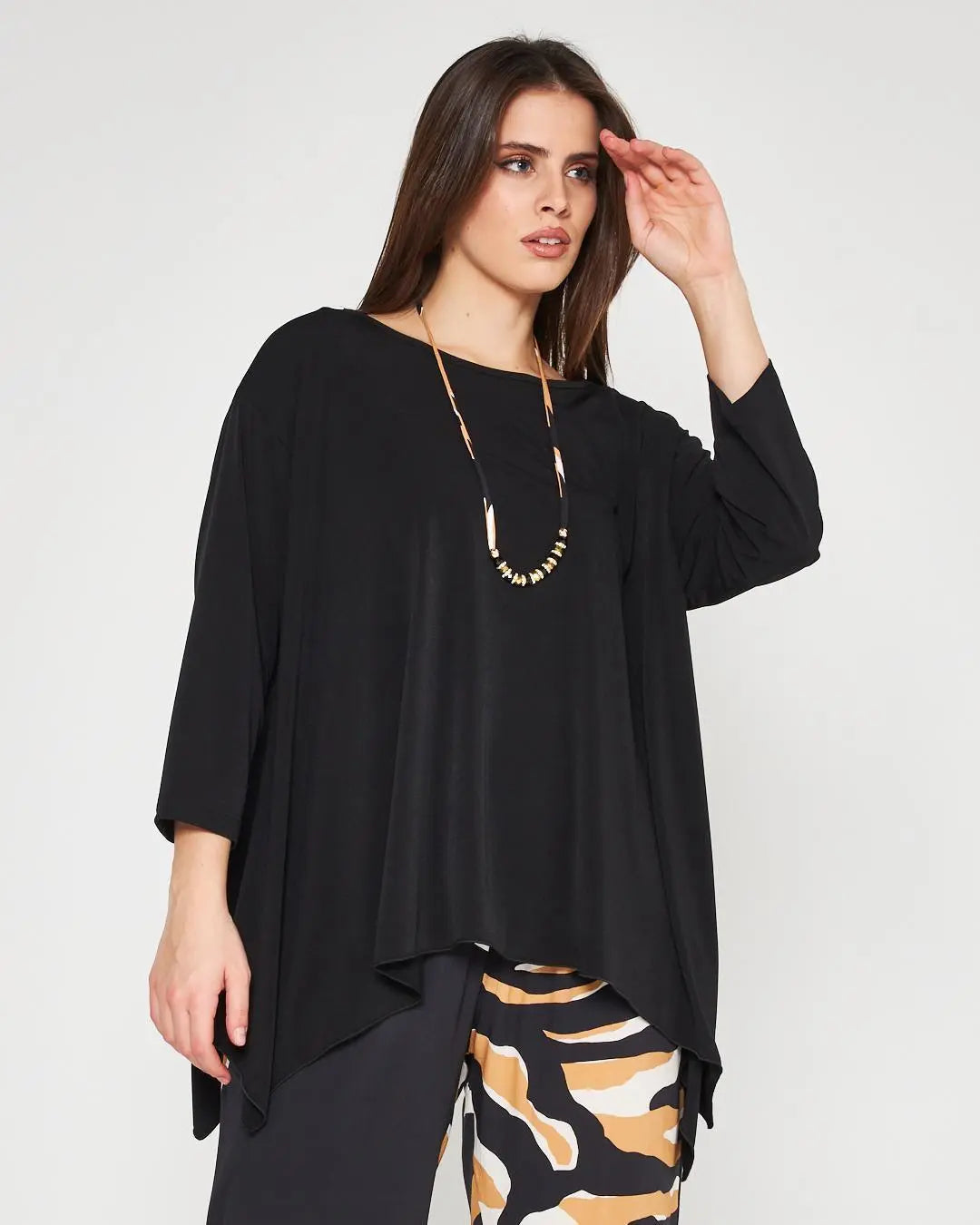 Blusa collana Nero DORABELLA PIU'