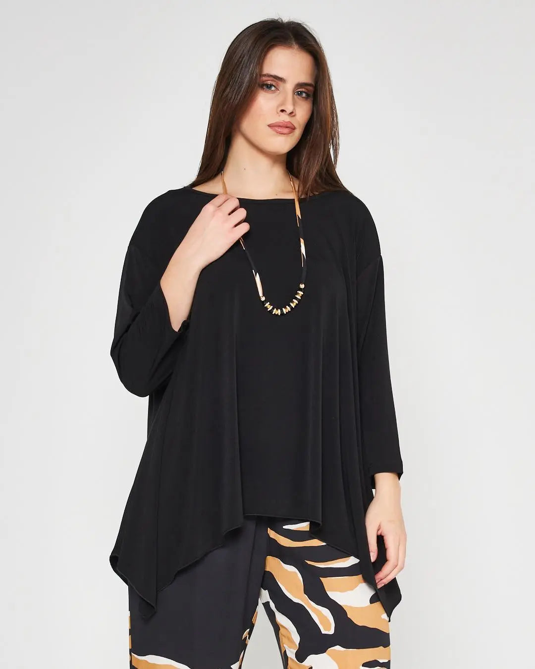 Blusa collana Nero DORABELLA PIU'