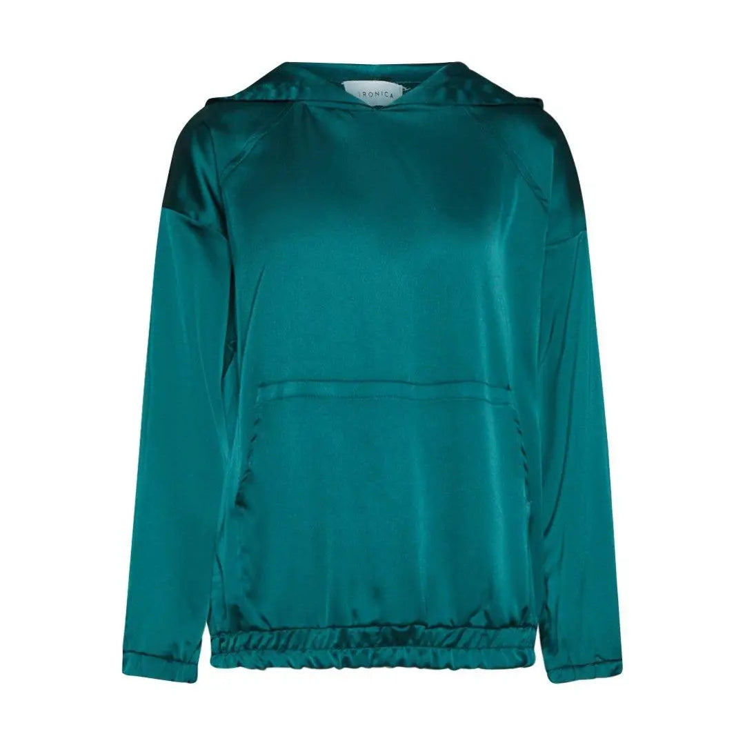 Blusa con cappuccio VERDE IRONICA 3XL