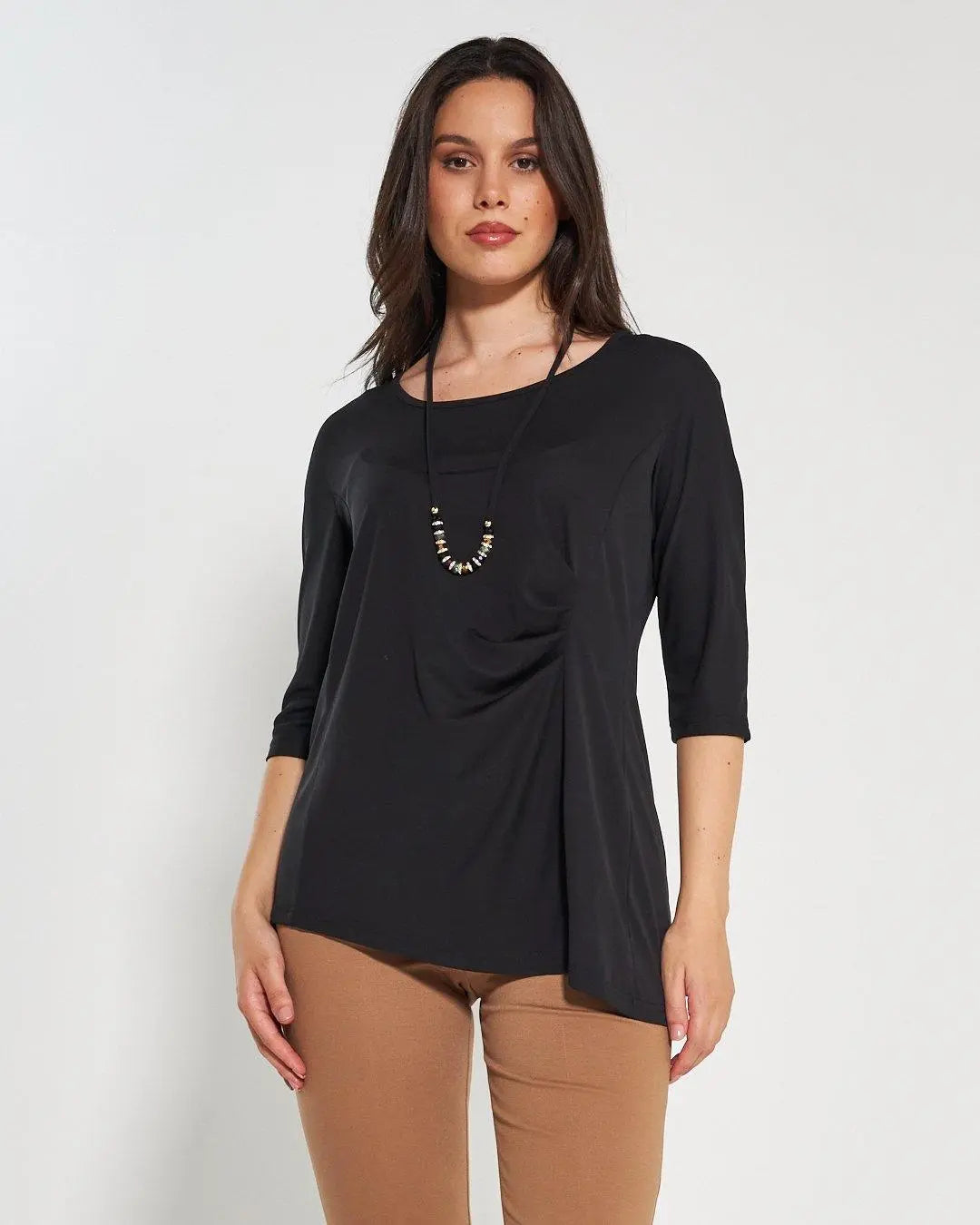 Blusa con collana NERO DORABELLA XXL