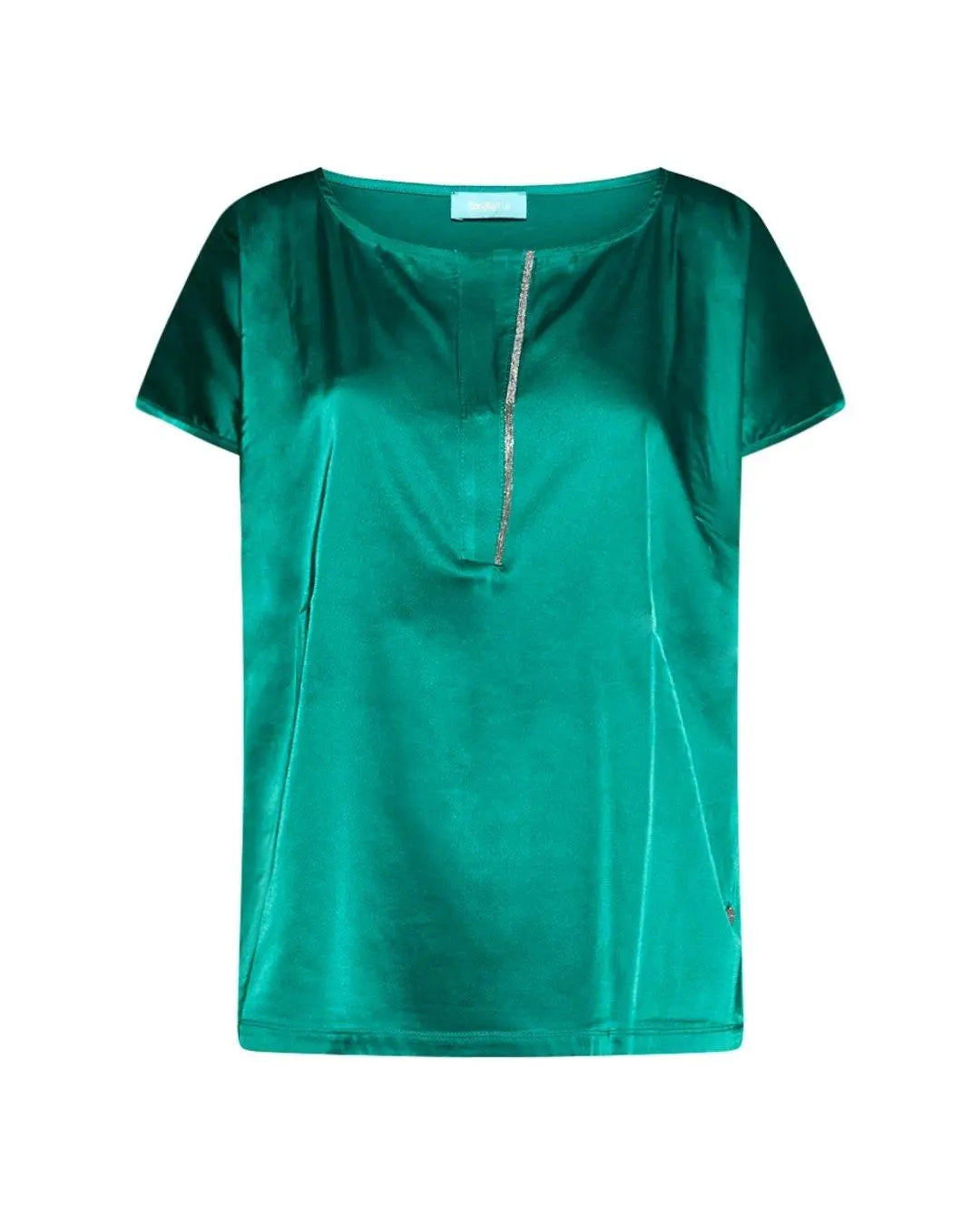 Blusa con dettaglio gioiello GREEN DORABELLA XL