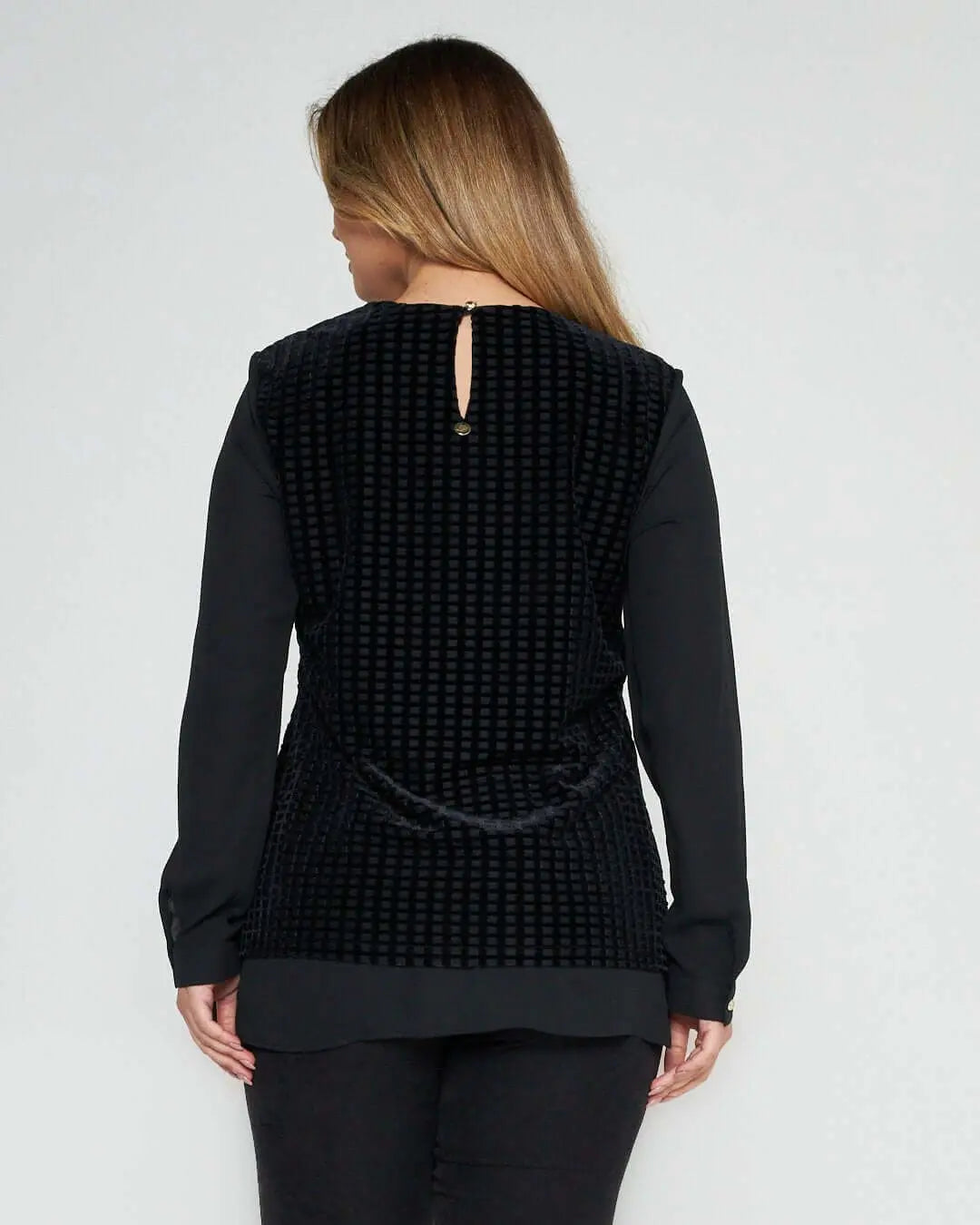 Blusa con dettaglio gioiello NERO DORABELLA