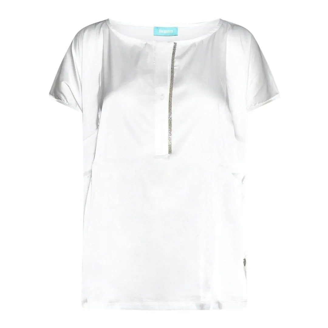 Blusa con dettaglio gioiello WHITE DORABELLA XL