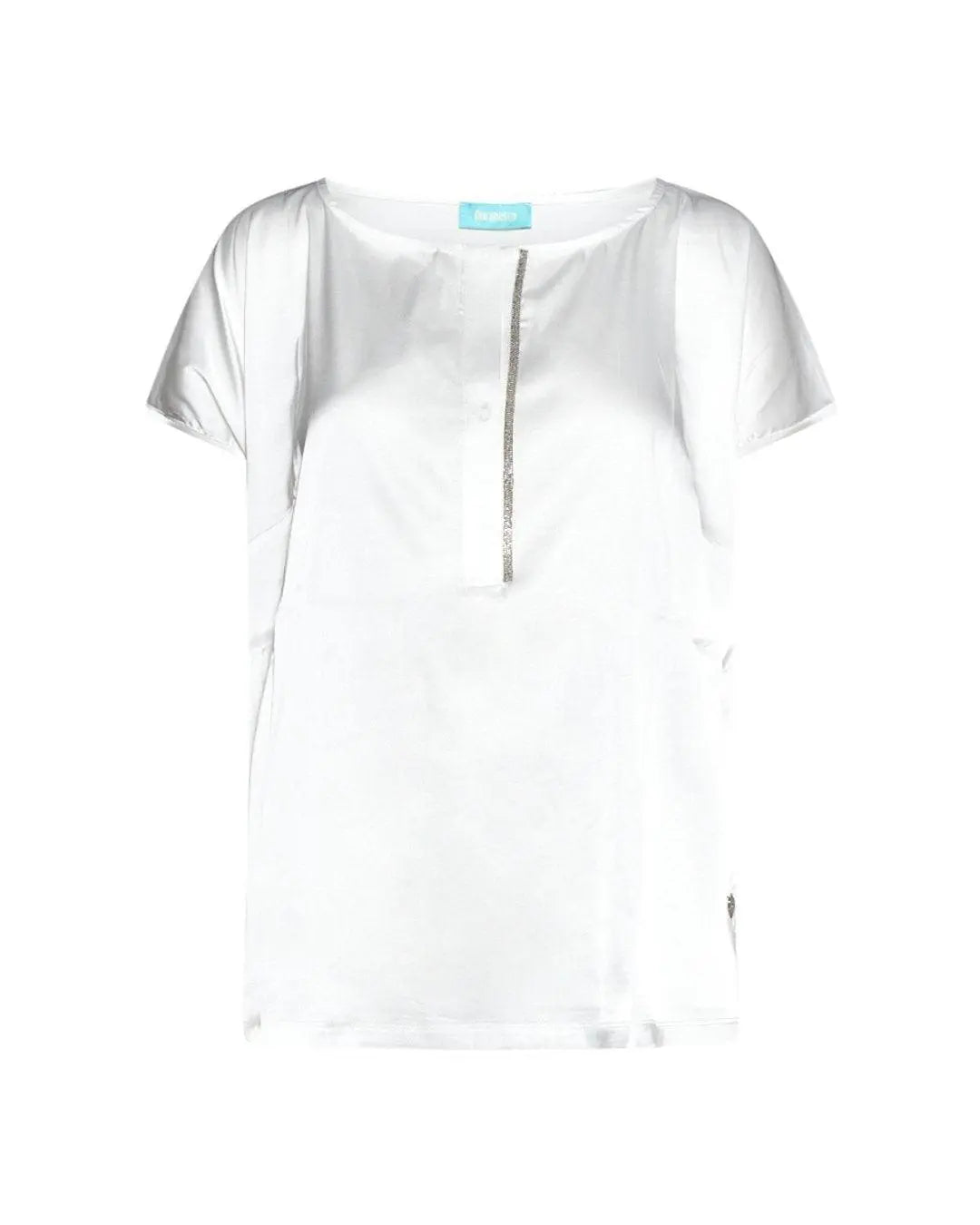 Blusa con dettaglio gioiello WHITE DORABELLA XL