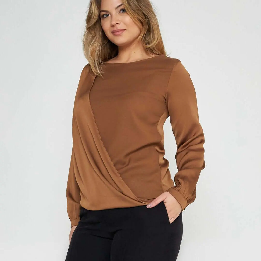 Blusa con manica a sbuffo ORO DORABELLA XXL