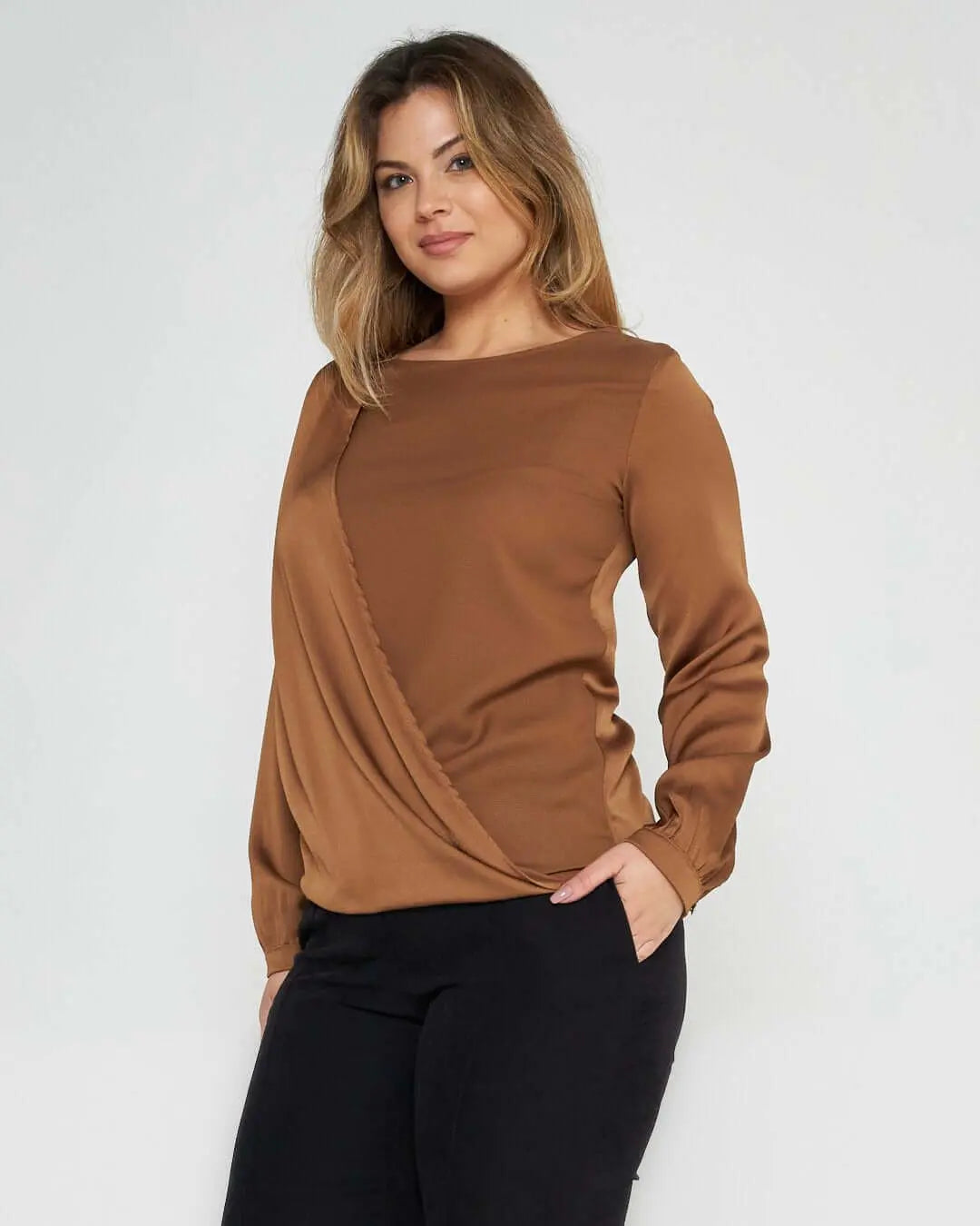 Blusa con manica a sbuffo ORO DORABELLA XXL