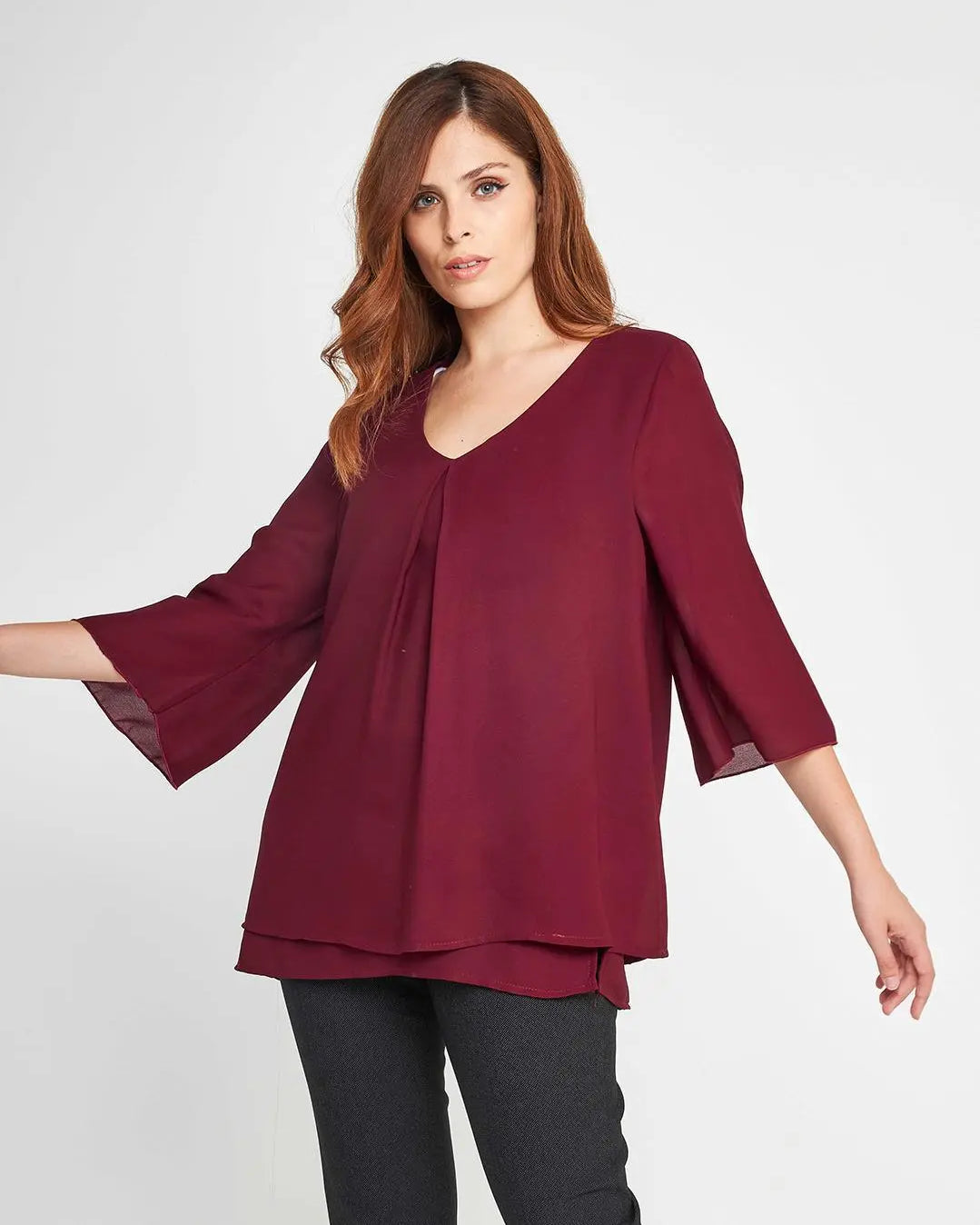 Blusa con pinces aperta Viola DORABELLA