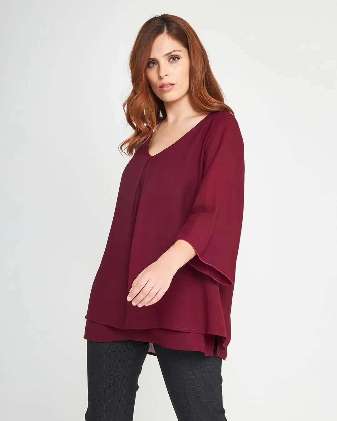 Blusa con pinces aperta Viola DORABELLA