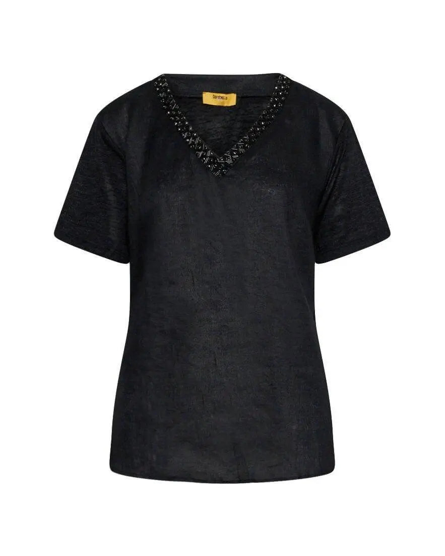 Blusa con ricamo etnico BLACK DORABELLA PIU' XXXL