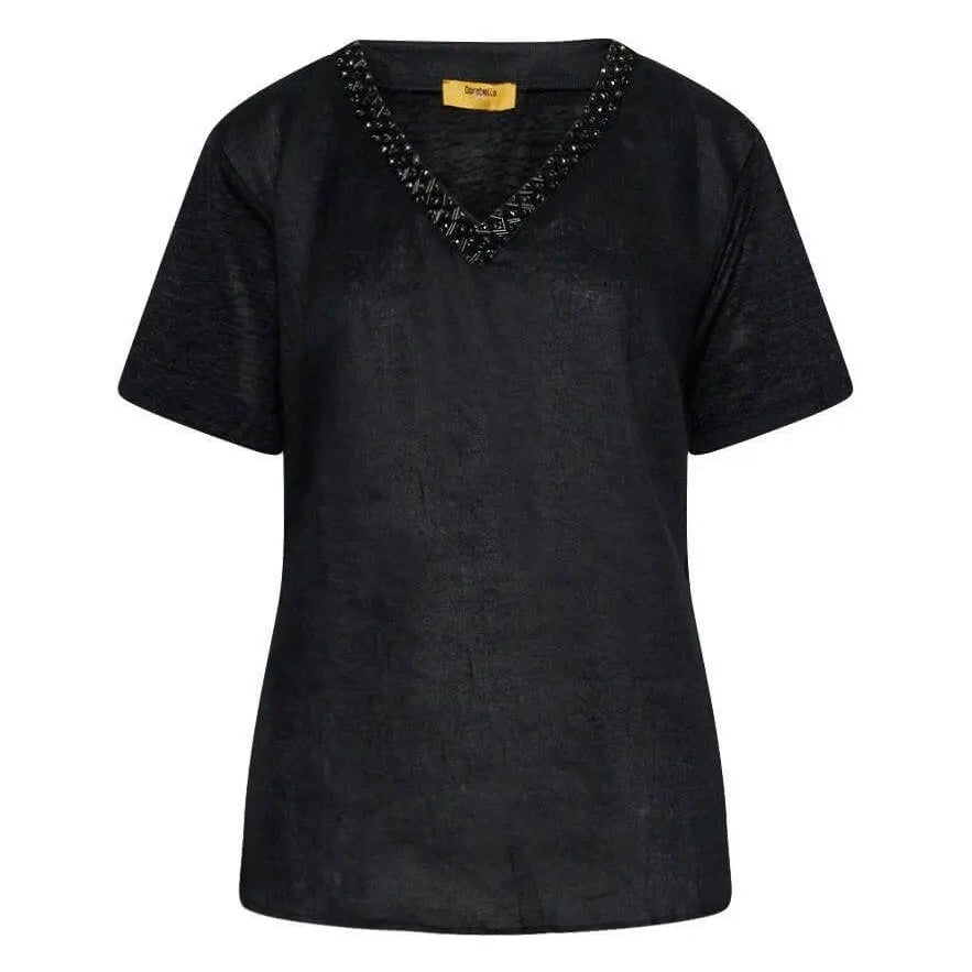 Blusa con ricamo etnico BLACK DORABELLA PIU' XXXL