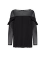 Blusa con trasparenze NERO IRONICA 3XL