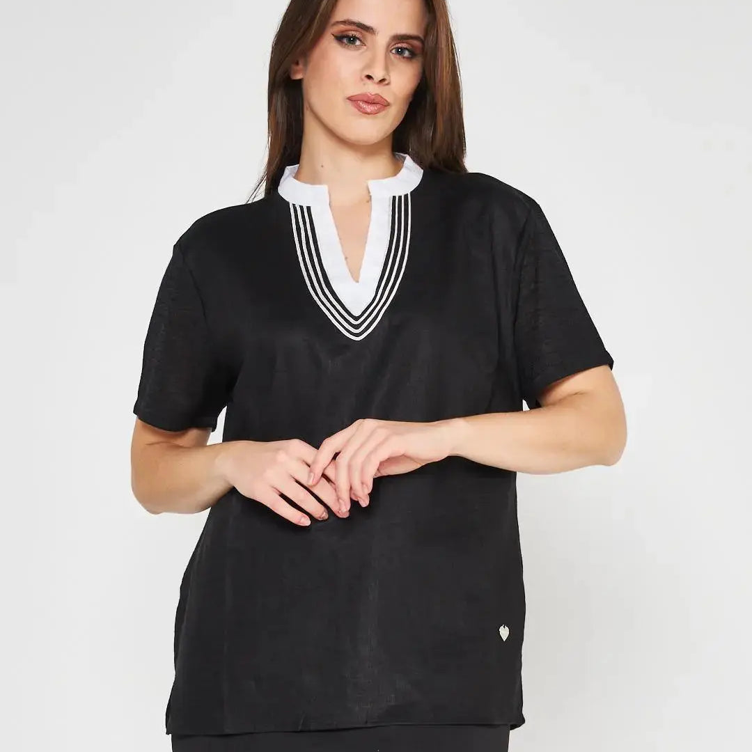 Blusa coreana BLACK DORABELLA PIU' XXXL