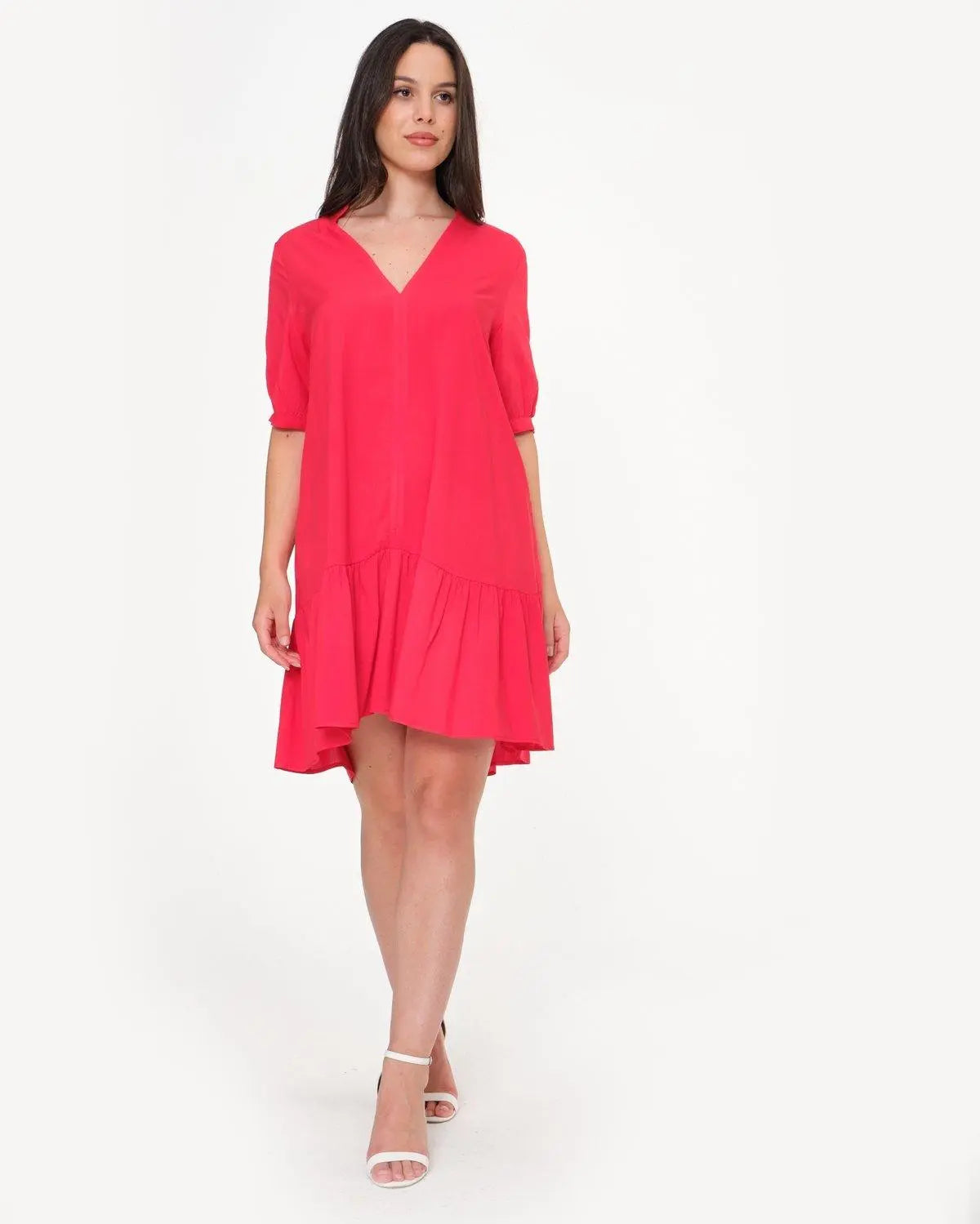 Blusa coreana fantasia con scollo a V e manica ad aletta FRAGOLA DORABELLA XXL