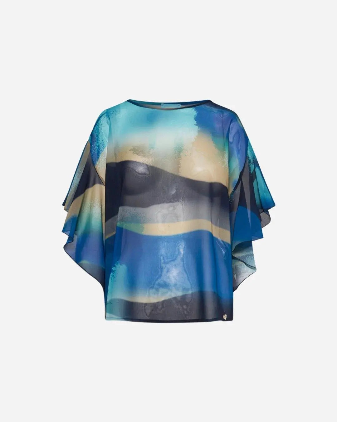 Blusa elegante in fantasia ACQUA DORABELLA XXL