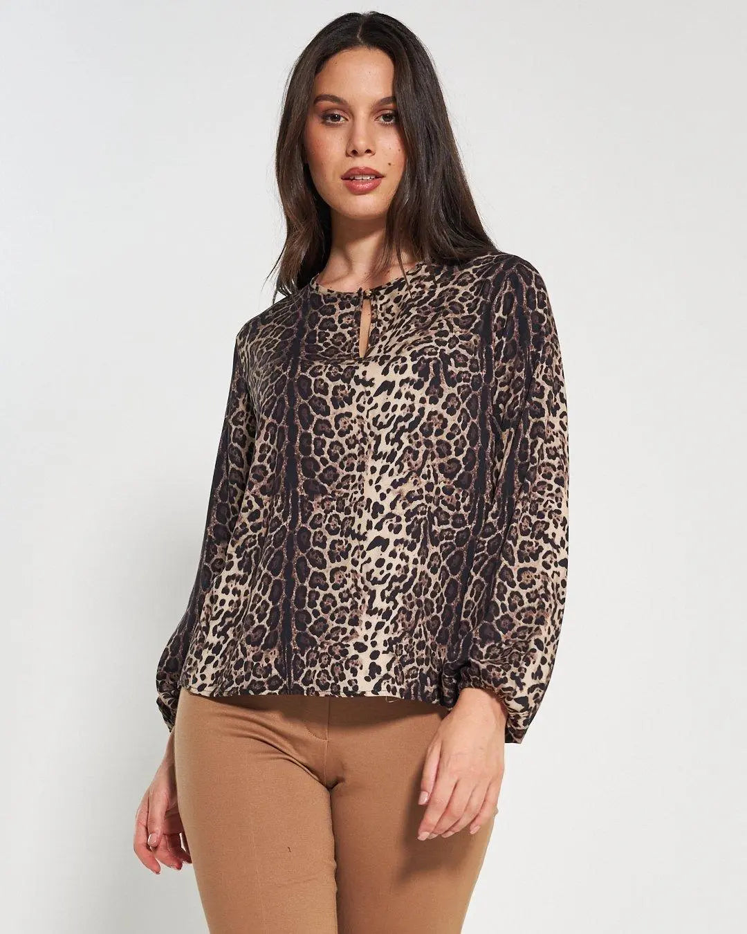 Blusa fantasia animalier NERO DORABELLA XXL