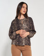 Blusa fantasia animalier NERO DORABELLA