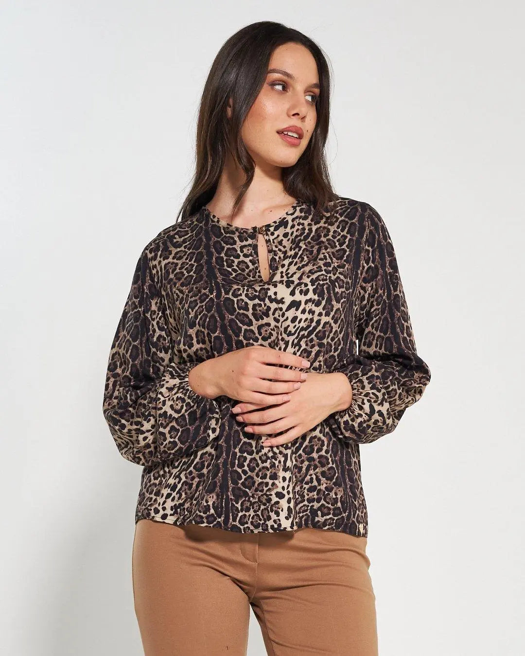 Blusa fantasia animalier NERO DORABELLA