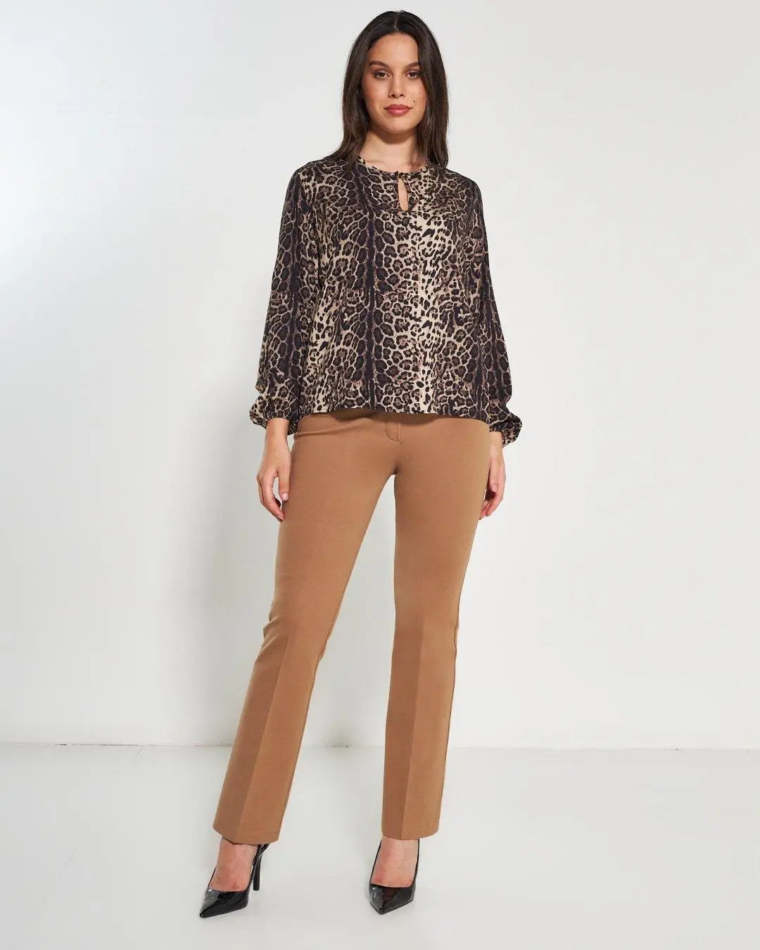 Blusa fantasia animalier NERO DORABELLA