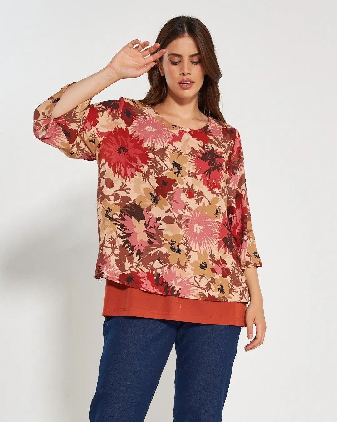 Blusa fantasia floreale COCCIO DORABELLA PIU'