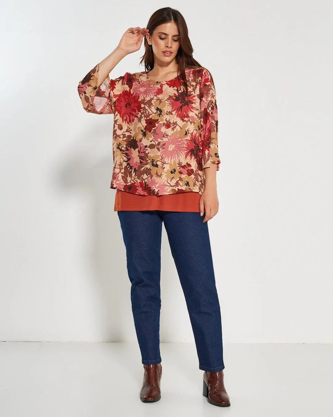 Blusa fantasia floreale COCCIO DORABELLA PIU'