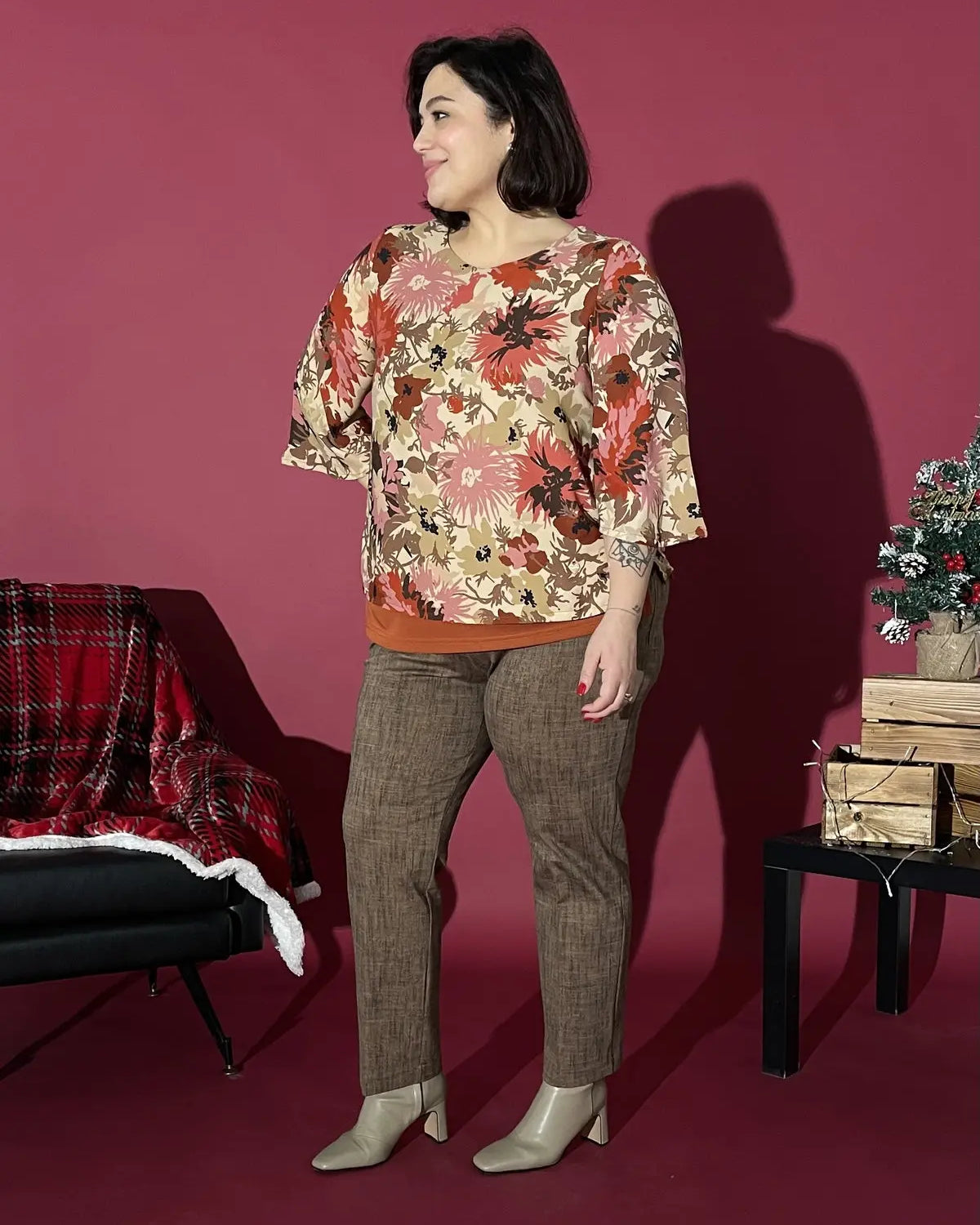 Blusa fantasia floreale COCCIO DORABELLA PIU'