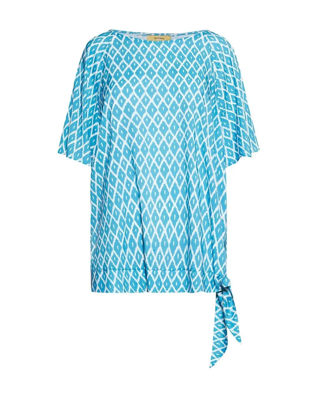 Blusa fantasia geometrica Celeste DORABELLA PIU'
