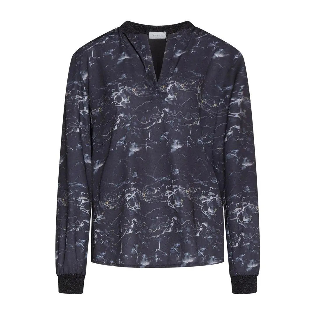 Blusa fantasia marbled NERO IRONICA