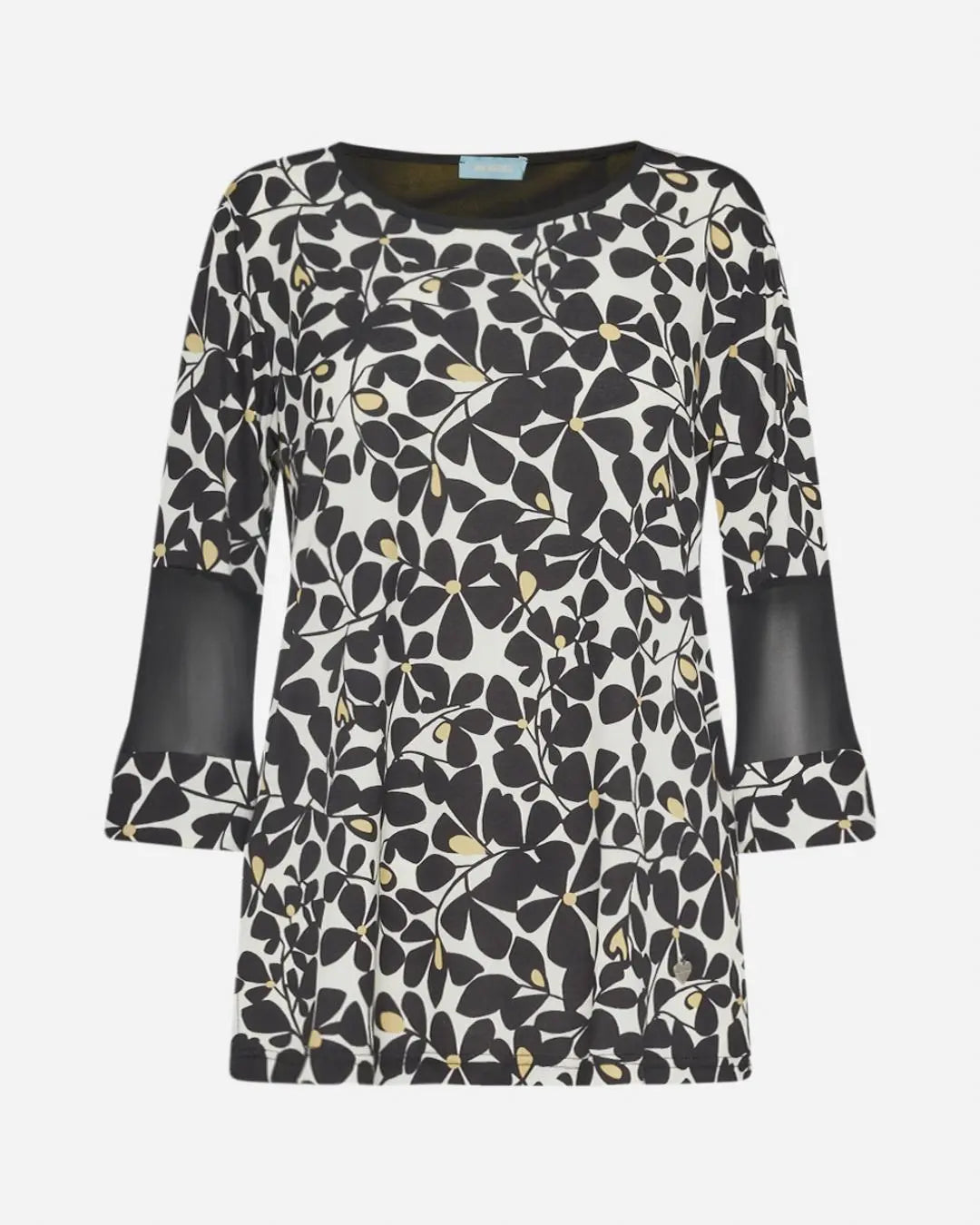 Blusa glam flower Nero DORABELLA