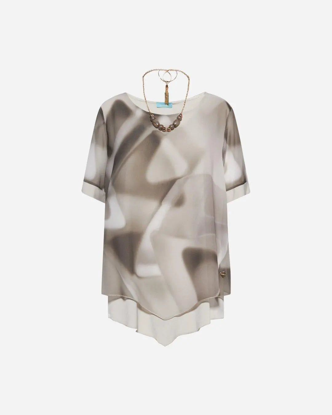 Blusa in fantasia astratta FANGO DORABELLA XXL