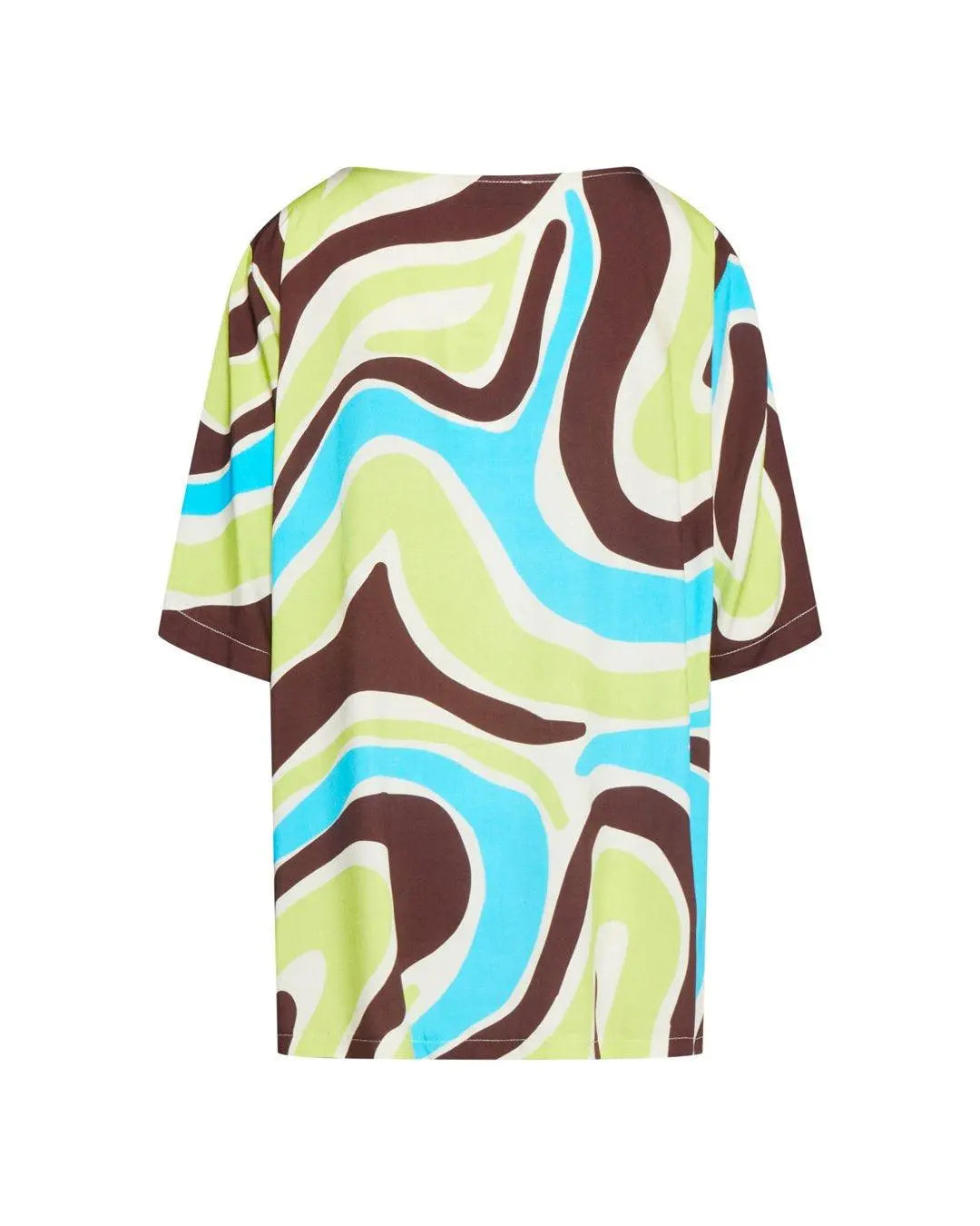 Blusa in fantasia astratta MORO DORABELLA PIU'