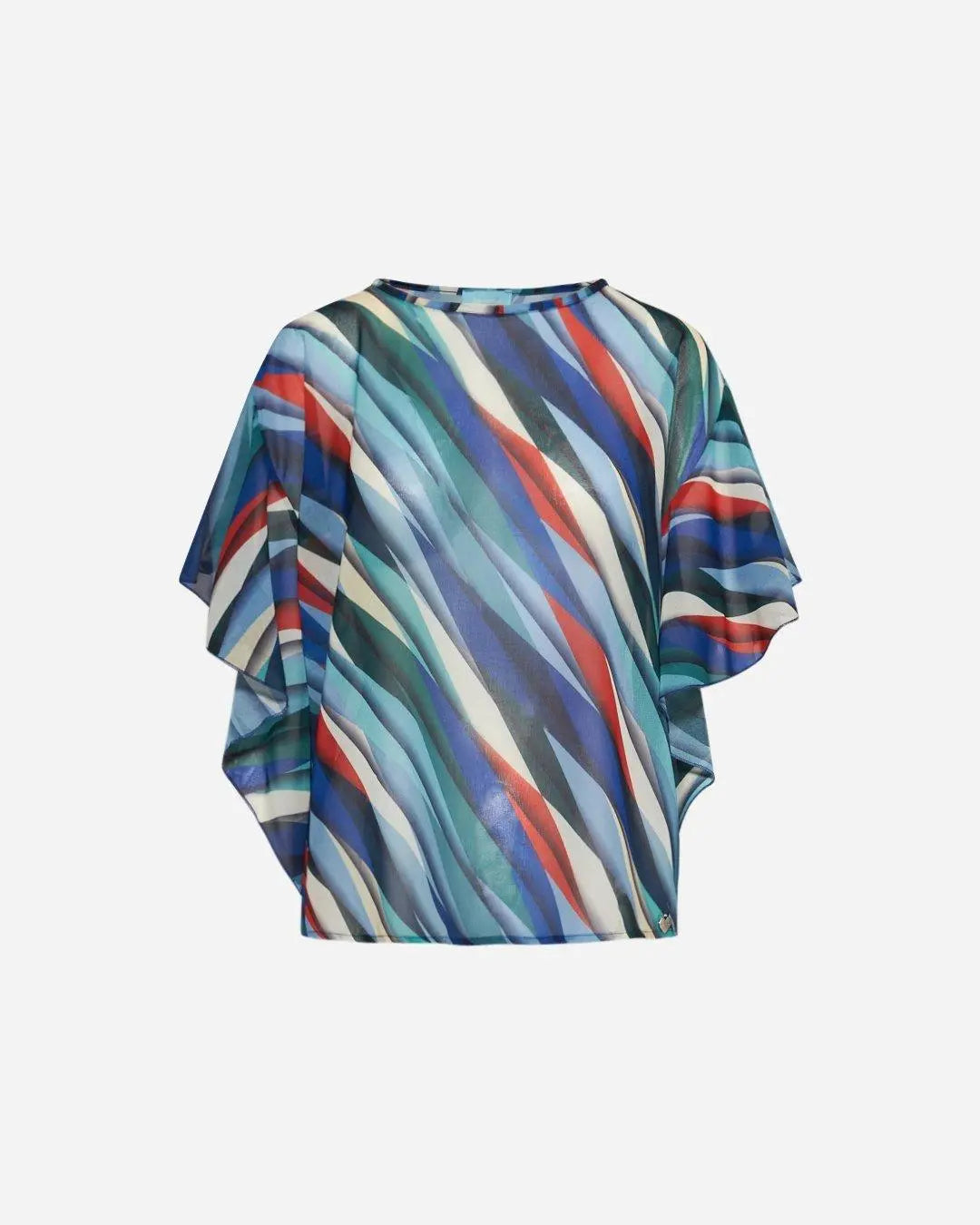 Blusa in fantasia con manica svasata BLU DORABELLA XXL