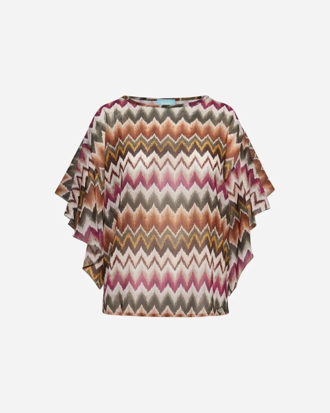 Blusa in fantasia con manica svasata BRUCIATO DORABELLA XXL