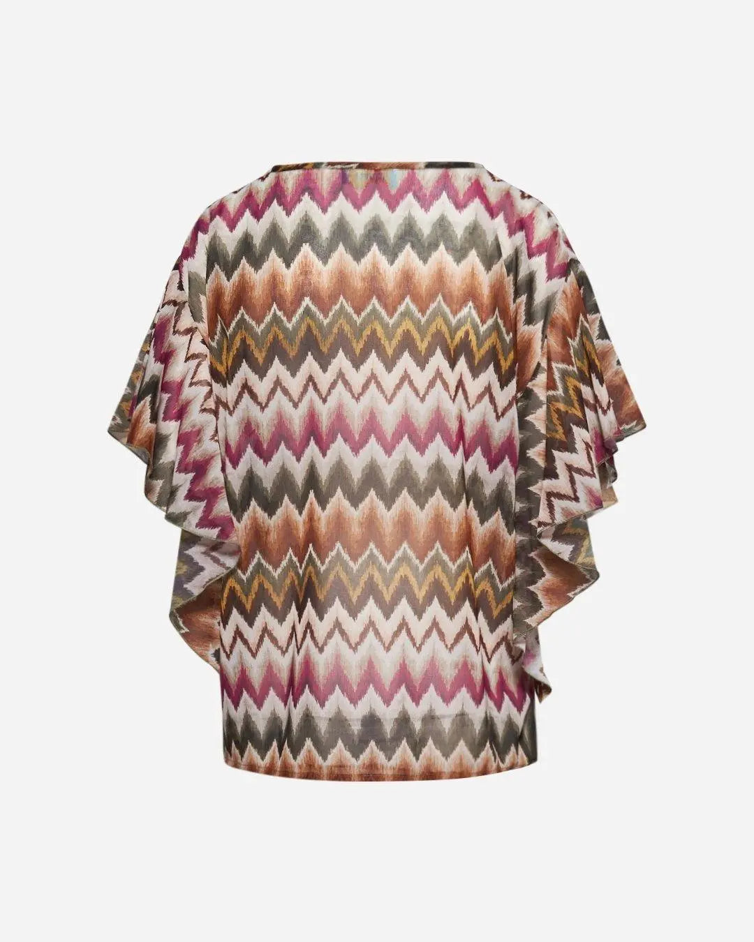 Blusa in fantasia con manica svasata BRUCIATO DORABELLA