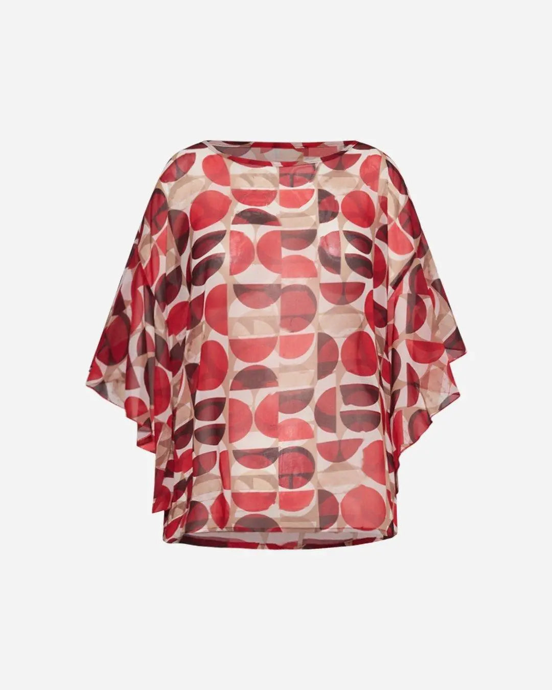 Blusa in fantasia con manica svasata CILIEGIA DORABELLA XXL