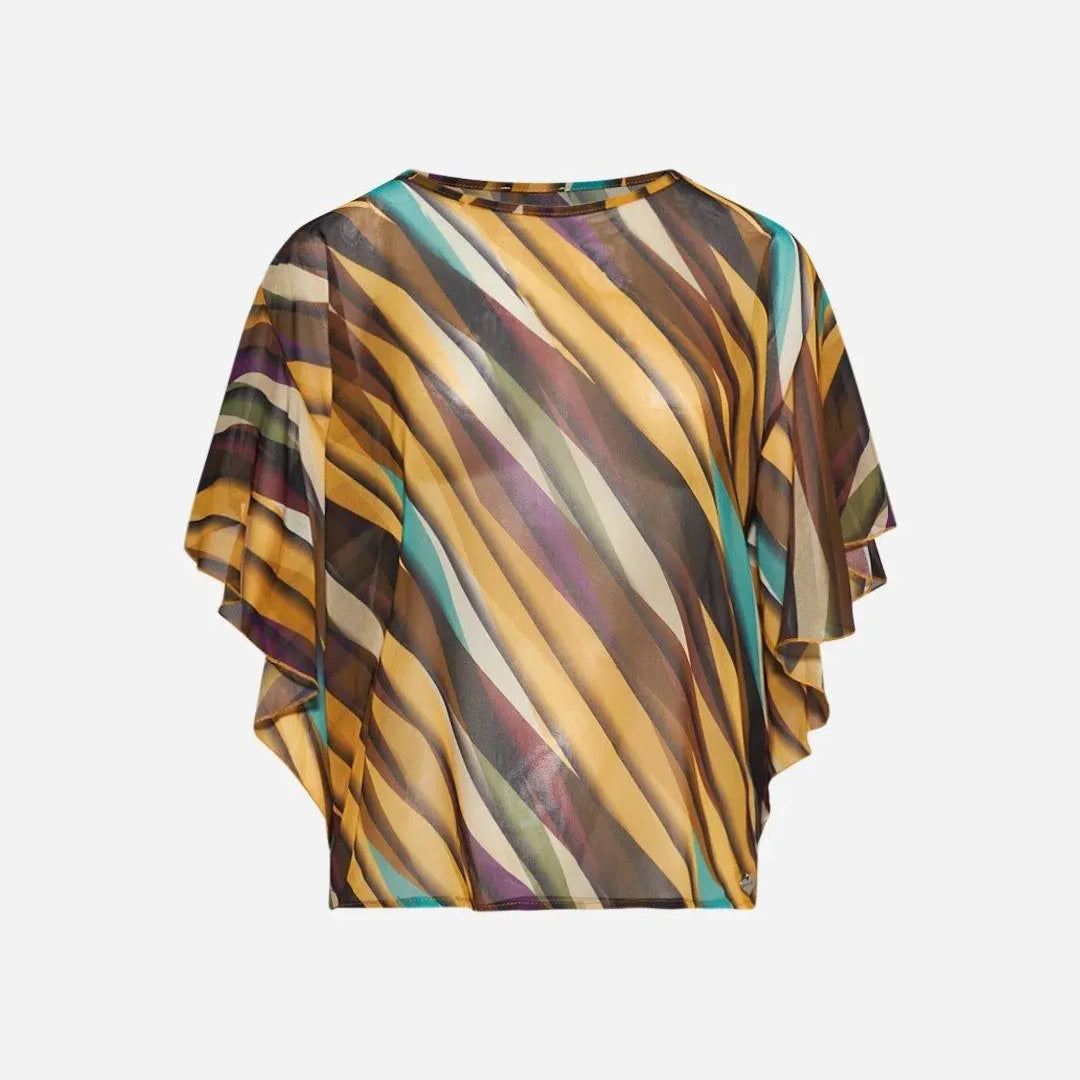 Blusa in fantasia con manica svasata OCRA DORABELLA XXL