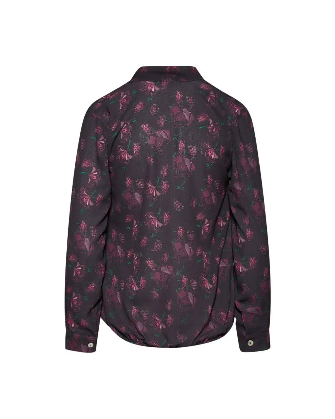 Blusa in fantasia floreale NERO IRONICA