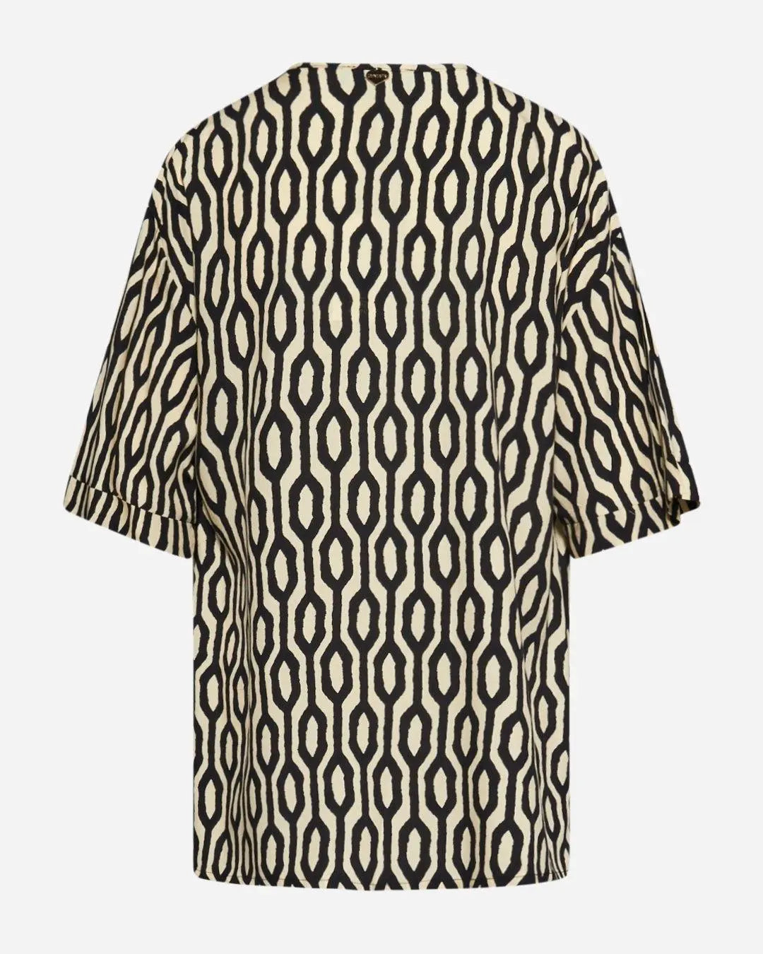 Blusa in fantasia geometric NERO DORABELLA