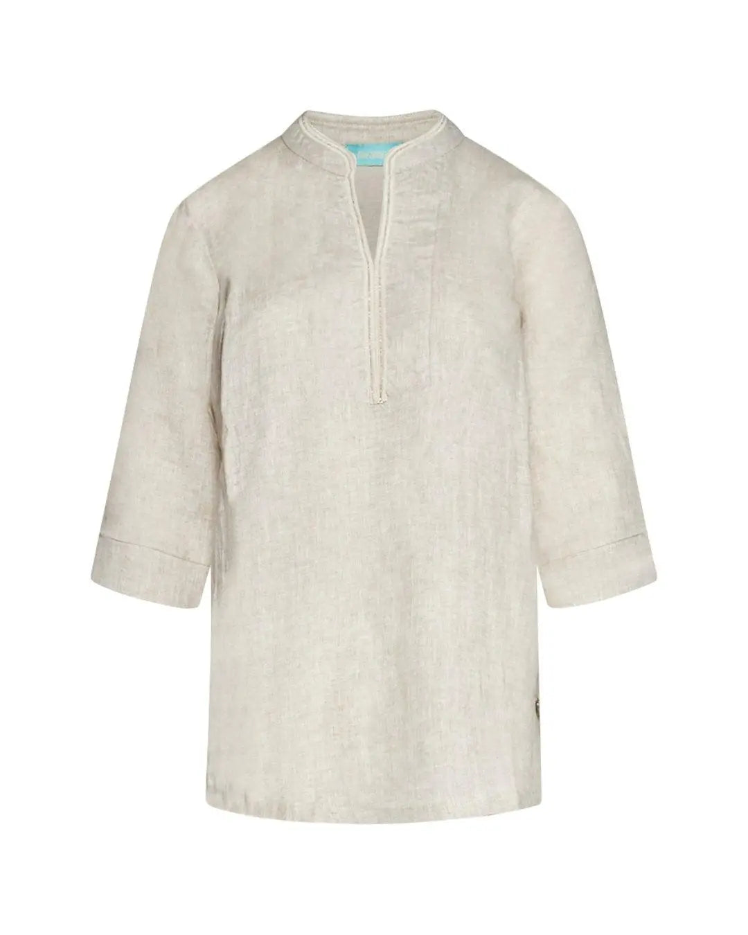 Blusa in lino con dettaglio gioiello NATURALE DORABELLA XL