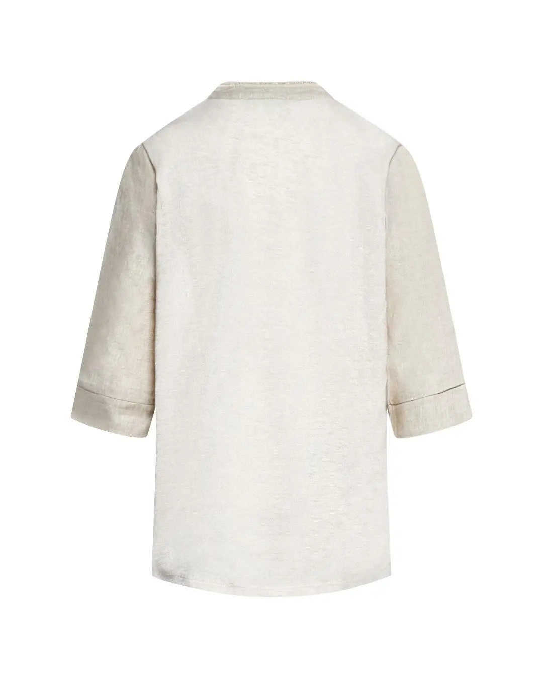 Blusa in lino con dettaglio gioiello NATURALE DORABELLA