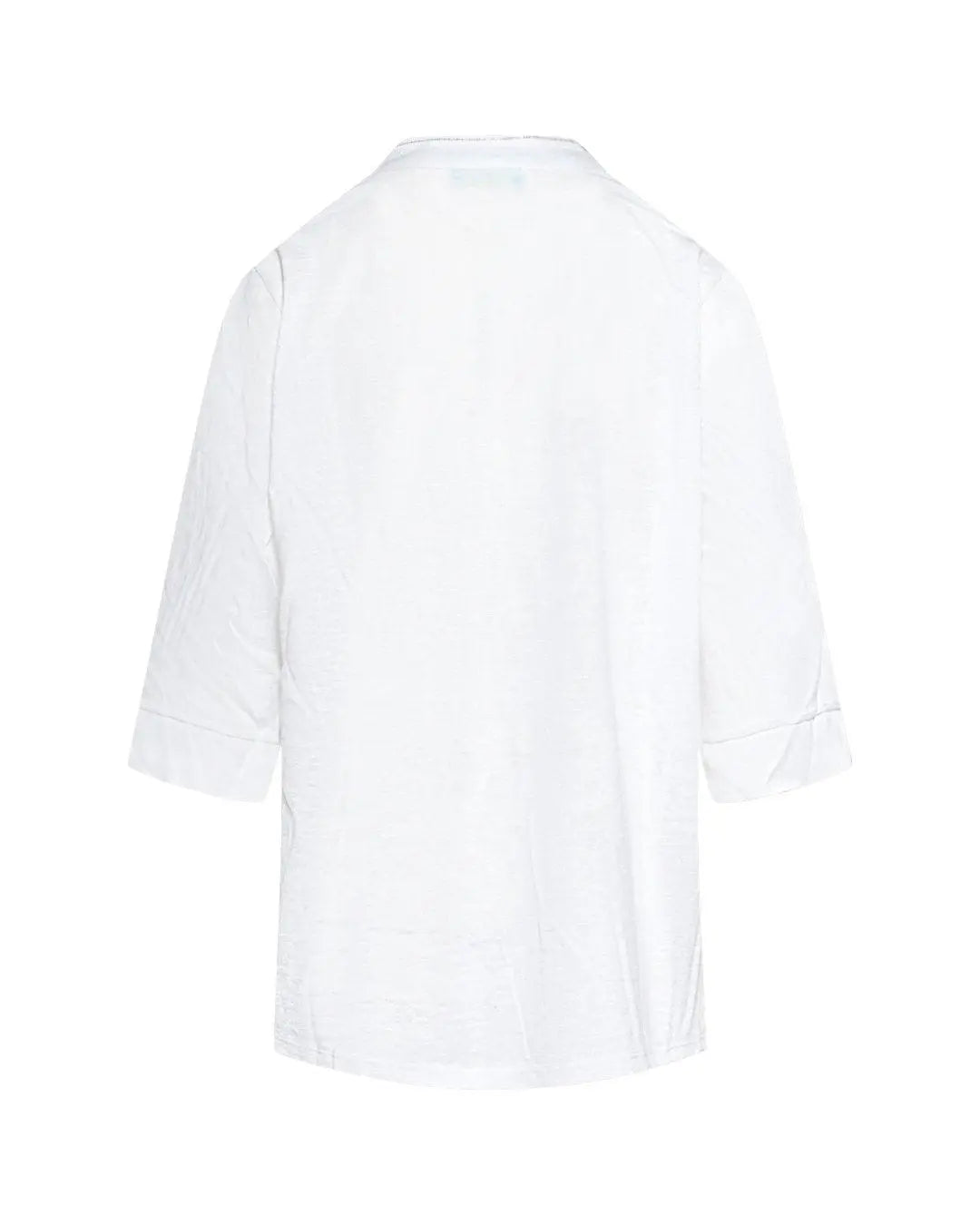 Blusa in lino con dettaglio gioiello WHITE DORABELLA