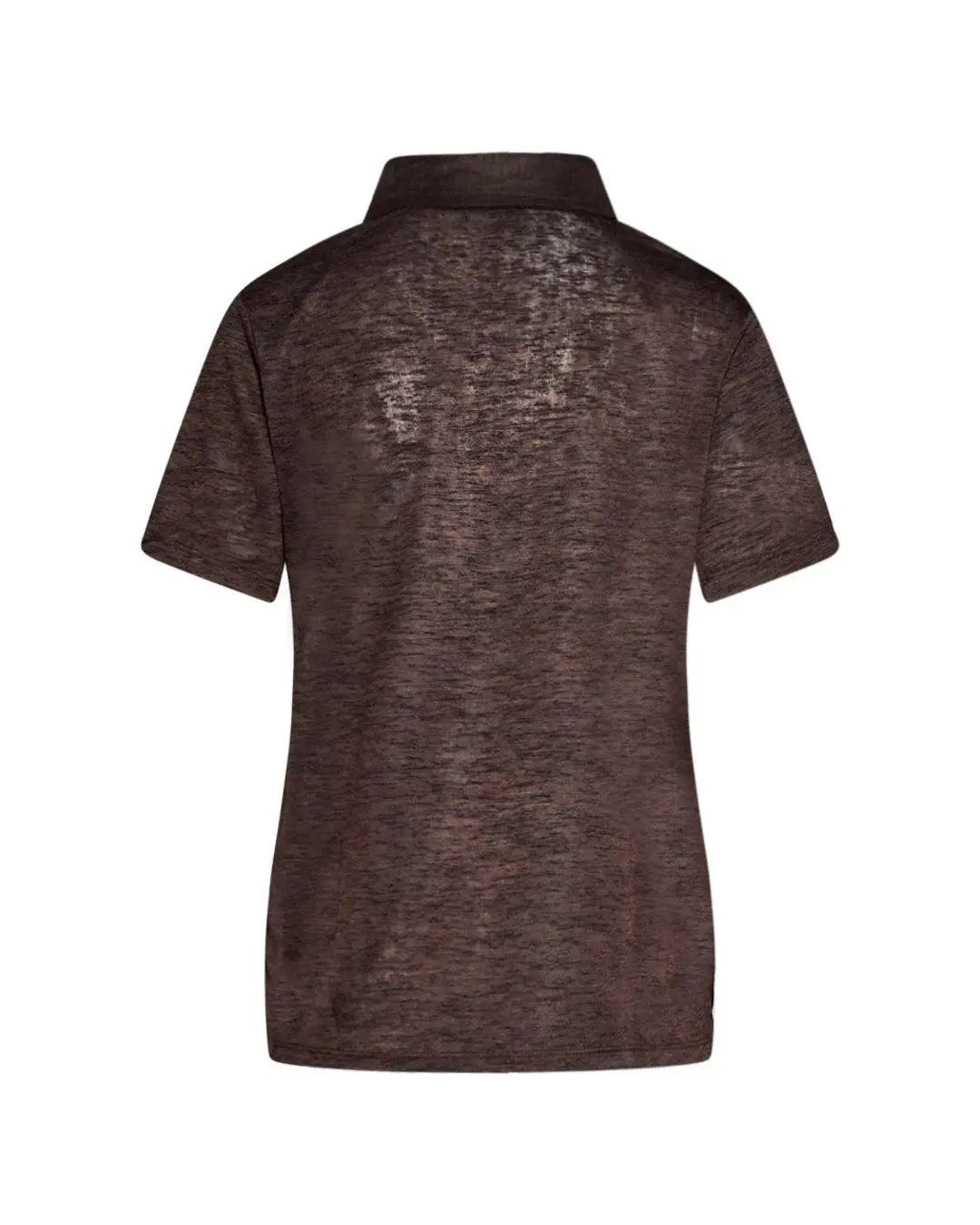 Blusa in lino con scollo a V CACAO DORABELLA