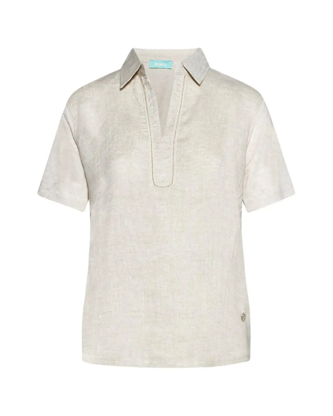 Blusa in lino con scollo a V NATURALE DORABELLA