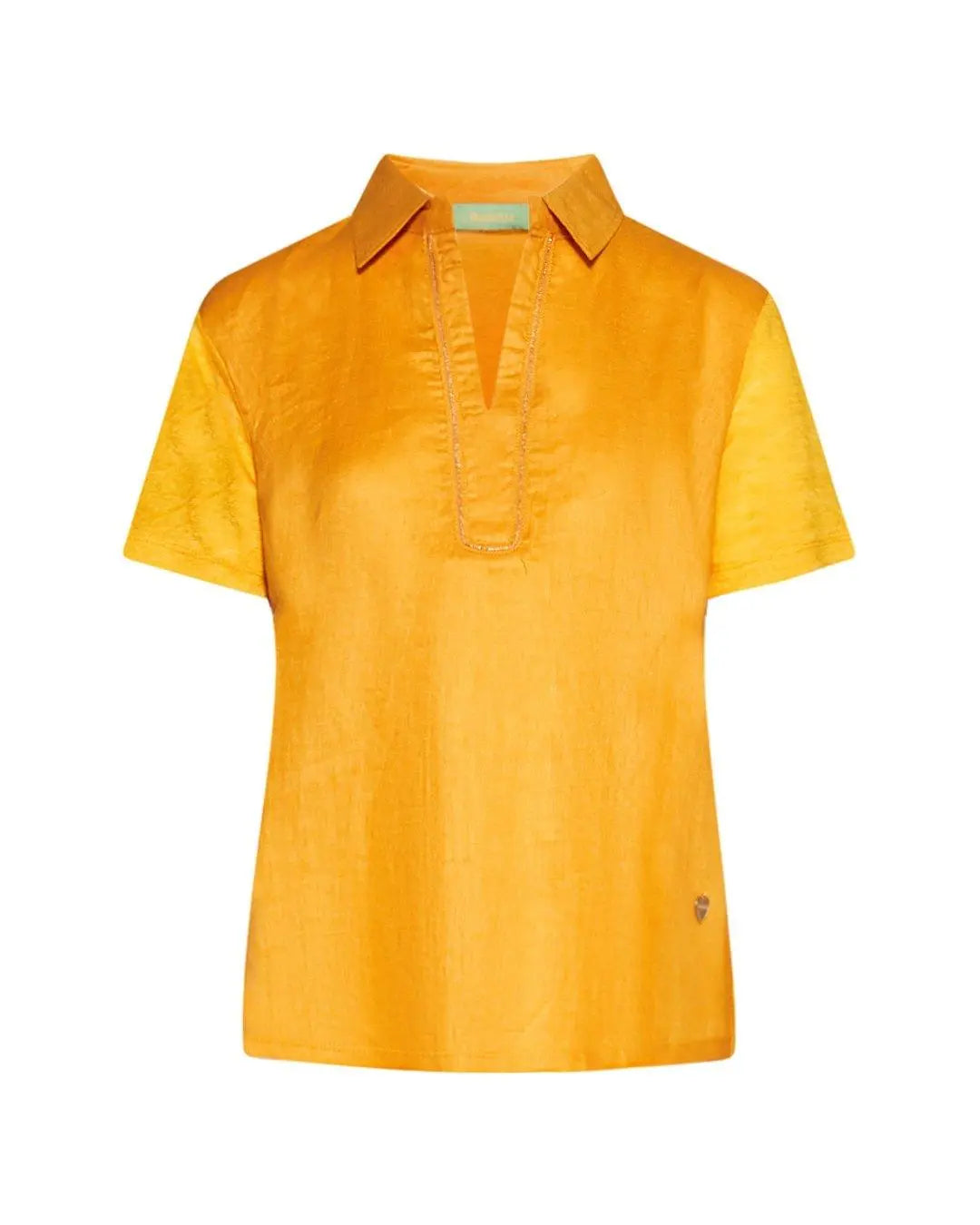 Blusa in lino con scollo a V OCRA DORABELLA XL