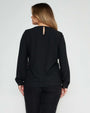 Blusa in pizzo NERO-ORO DORABELLA