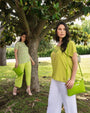 Blusa in viscosa LIME DORABELLA XXL