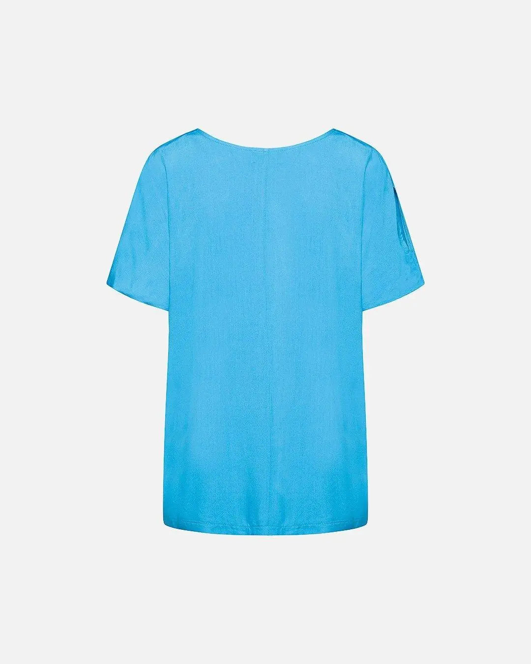 Blusa in viscosa con dettaglio spacchi TURCHESE DORABELLA