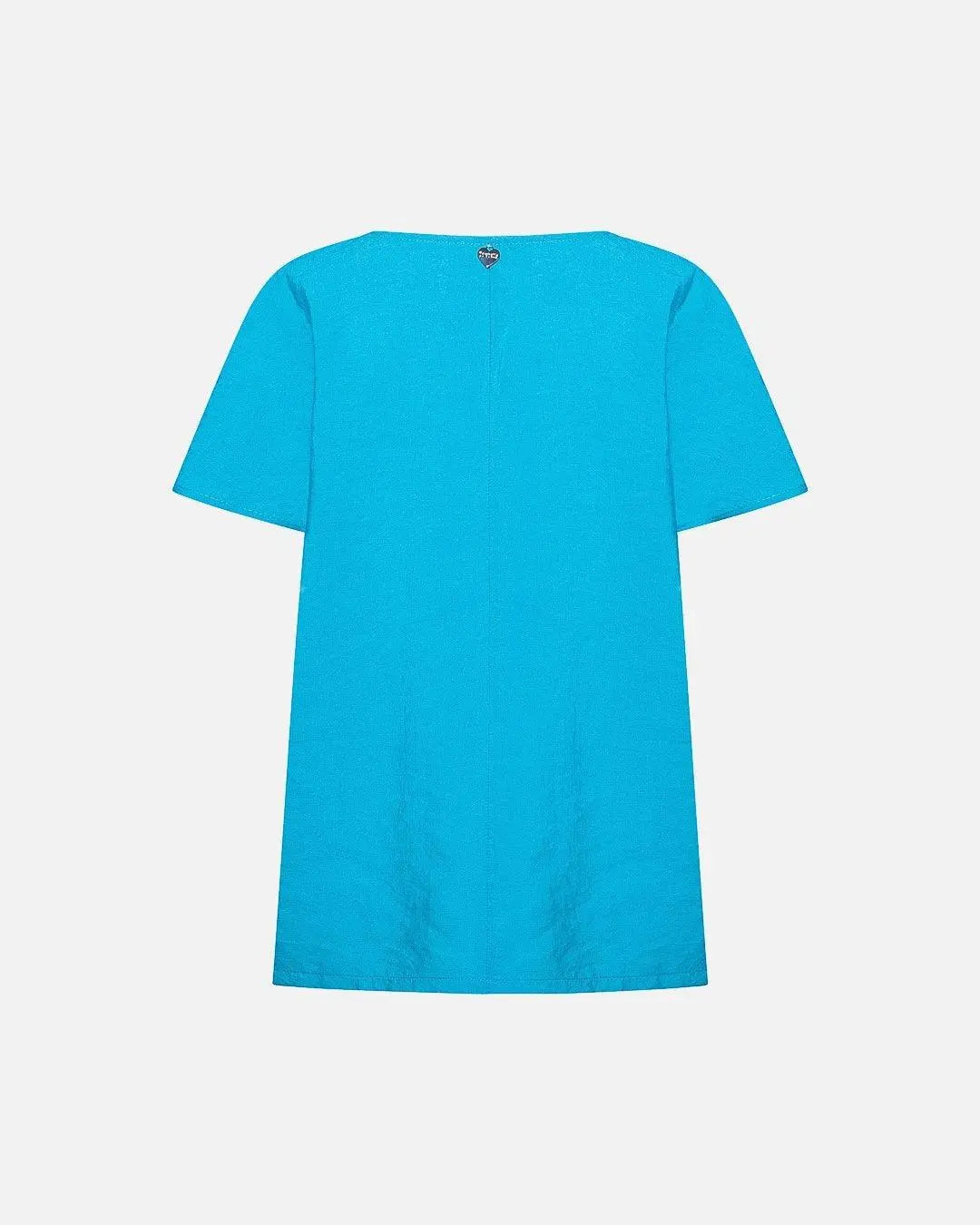 Blusa in viscosa modello kimono TURCHESE DORABELLA