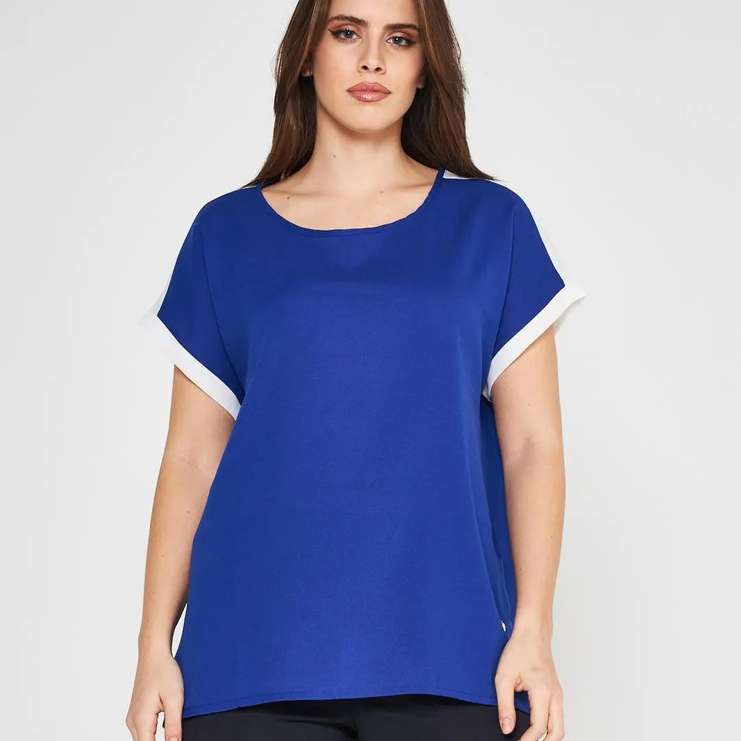 Blusa kimono ROYAL BLUE DORABELLA PIU' XXXL