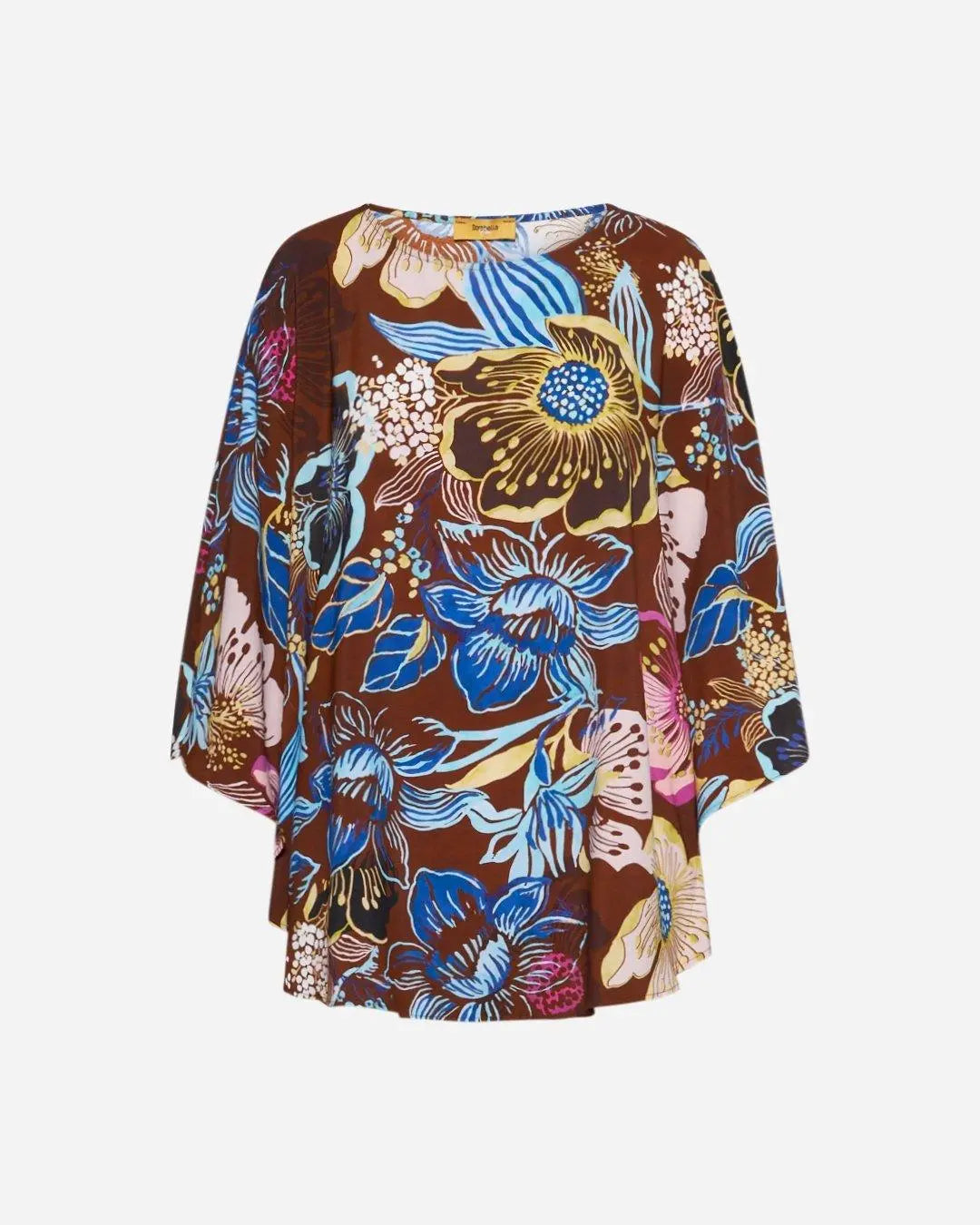 Blusa kimono stampata MORO-ROSA DORABELLA PIU' 47