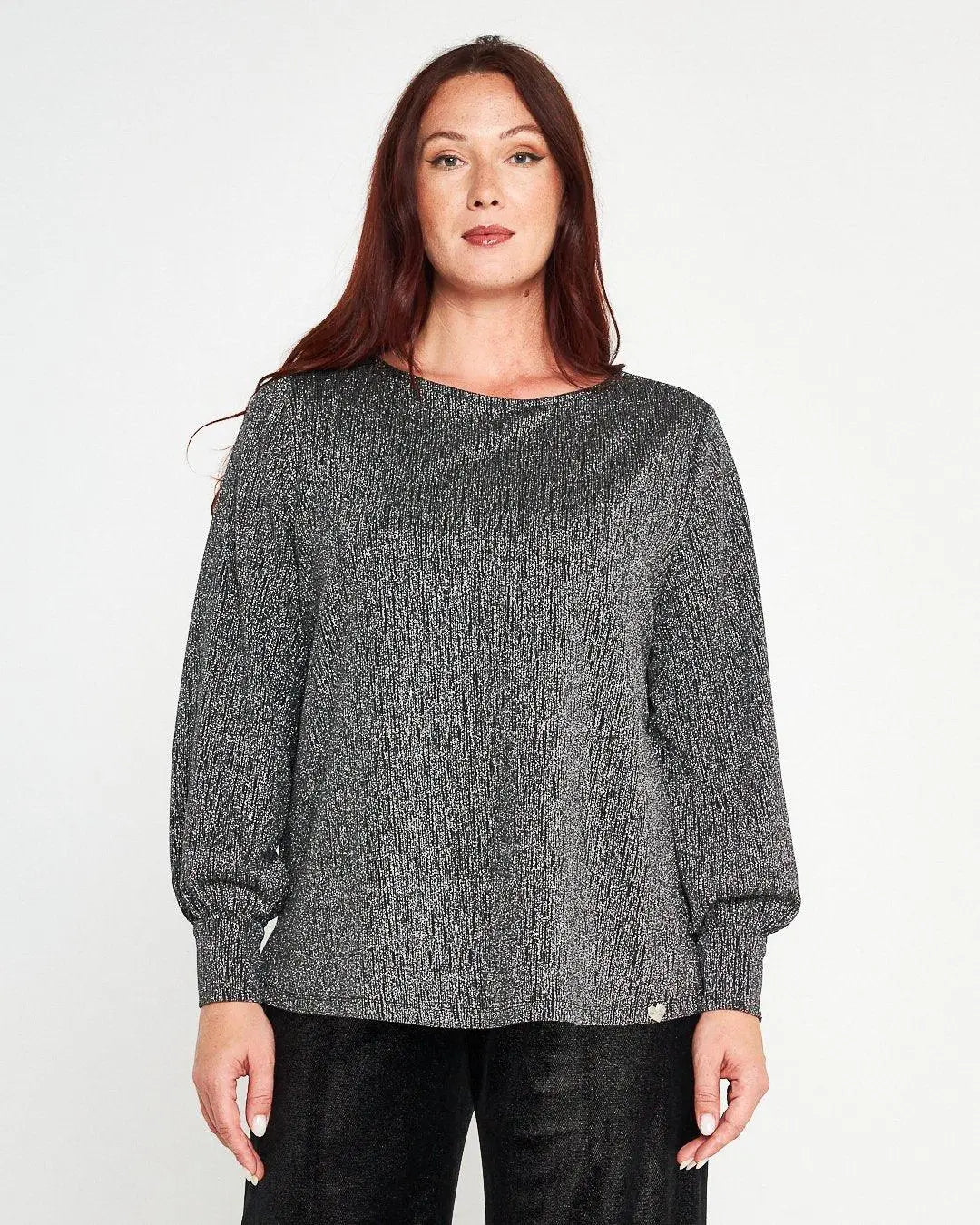 Blusa lurex NERO DORABELLA PIU' 47